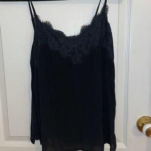 Lace embroidered tank top